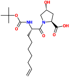 (图片) MC080130 1-(2S-Boc-amino-non-8-enoyl)-4R-OH-pyrrolidine-2S-COOH
